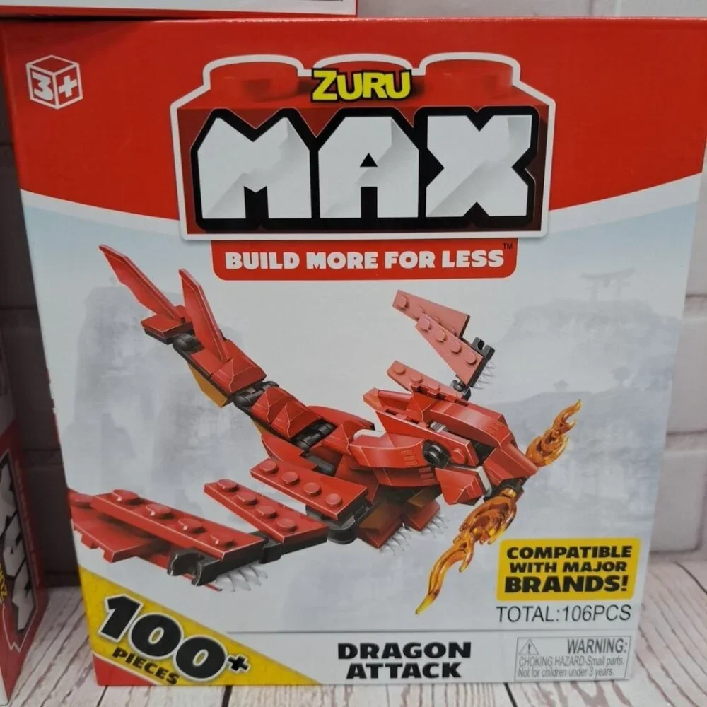 Lot of 3 Zuru Max Build, Space Hunter, Dragon Attack, Knights Castle, Sealed NIB - Picture 2 of 11